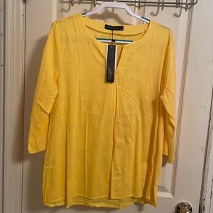 Zanzea top. Yellow. Size XXL